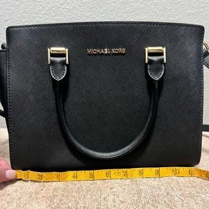 Classic black Michael Kors medium size satchel